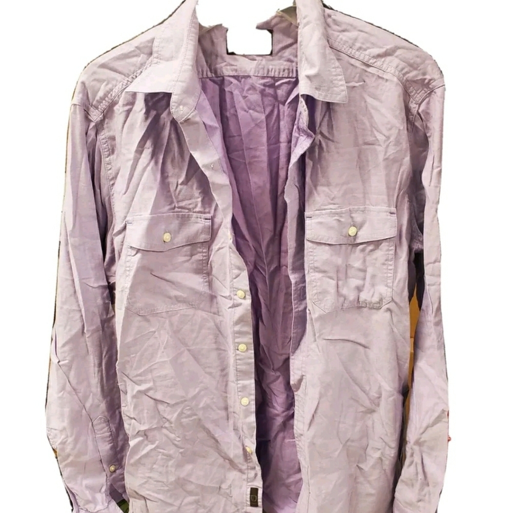 Black Brown 1826 Mens 100% Linen solid purple